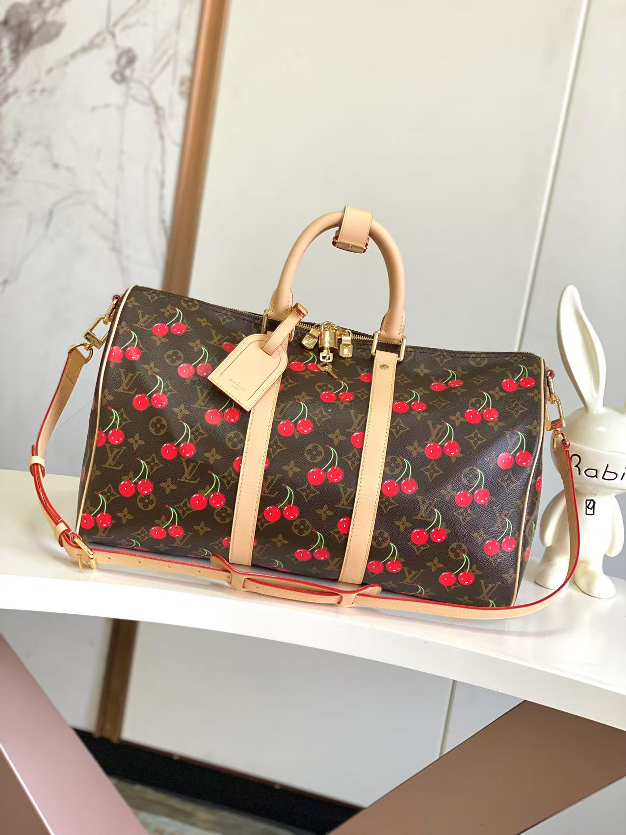 Louis Vuitton Keepall Bandoulière 45 Travel Bag – Cherry Monogram
