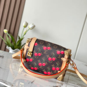 Louis Vuitton Side Trunk Medium Shoulder Bag in Monogram Cherry