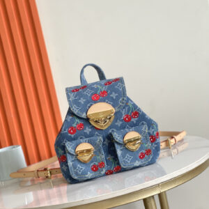 Louis Vuitton x Takashi Murakami Venice Double Shoulder Bag in Monogram Denim