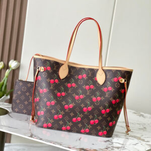 Louis Vuitton Neverfull MM Cherry Monogram Tote Bag