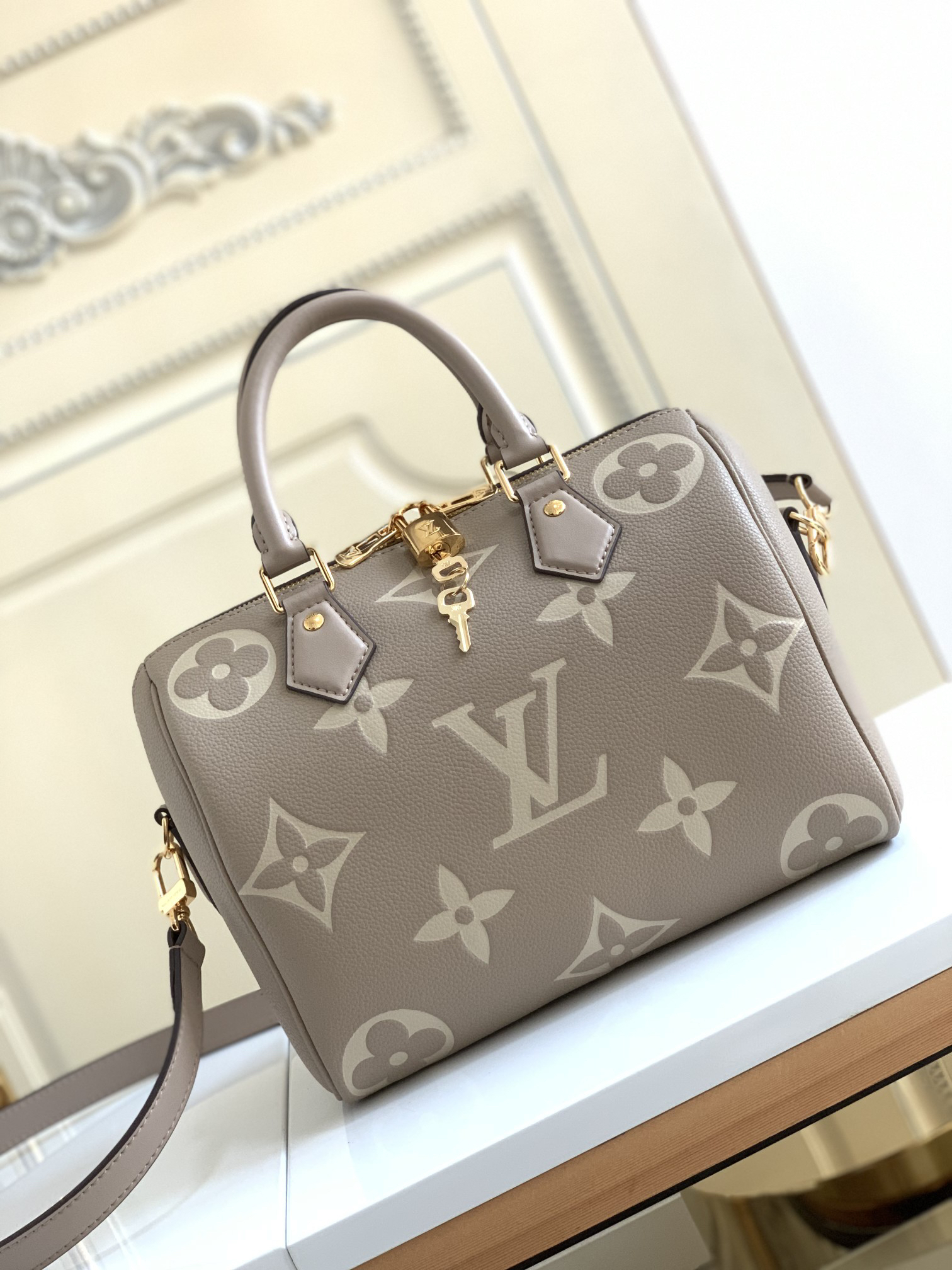 Louis Vuitton Speedy Bandouliere 25 Wild at Heart Monogram Empreinte Leather Handbag