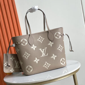 Louis Vuitton Neverfull MM Monogram Empreinte Leather Tote Bag