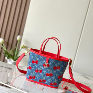 Louis Vuitton Neverfull Inside Out BB Handbag in Monogram Cherry Denim
