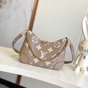 Louis Vuitton Boulogne Shoulder Bag in Black Monogram Empreinte Leather