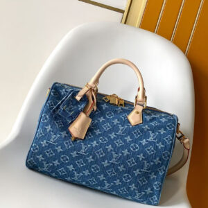Louis Vuitton Speedy Soft 30 Monogram Denim Handbag