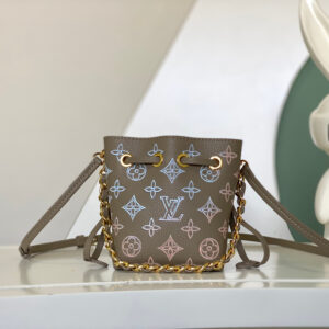 Pico Bella Bucket Crossbody Bag M82744 / 82731 in Black Gradient Laser-Cut Calfskin