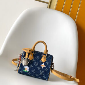 Louis Vuitton Speedy 18 Bandoulière Denim Crossbody Bag