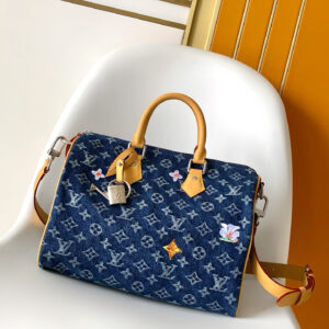 Louis Vuitton Speedy 30 Bandoulière M27556 Denim Monogram Handbag