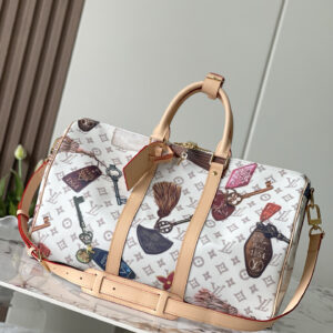 Louis Vuitton Keepall Bandoulière 45 Travel Bag in Monogram Dune Canvas