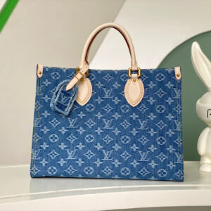 Louis Vuitton Onthego Medium Tote Bag in Blue Denim