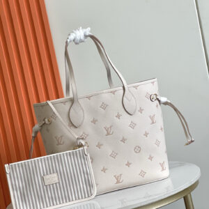 Neverfull MM Monogram Empreinte Leather Tote Bag