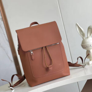 Fastline LV-Pattern Waxed Cowhide Leather Backpack