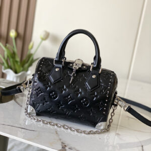 Louis Vuitton Speedy Trunk 20 Handbag in Monogram Saga Canvas