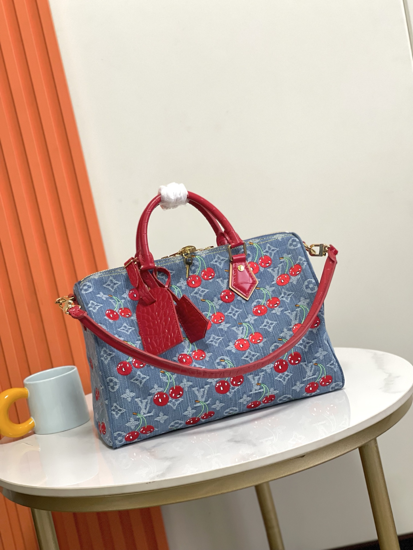 Louis Vuitton Speedy Soft 30 Monogram Denim Handbag