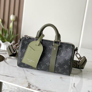 Louis Vuitton Keepall Bandoulière 25 Monogram Eclipse Duffel Bag
