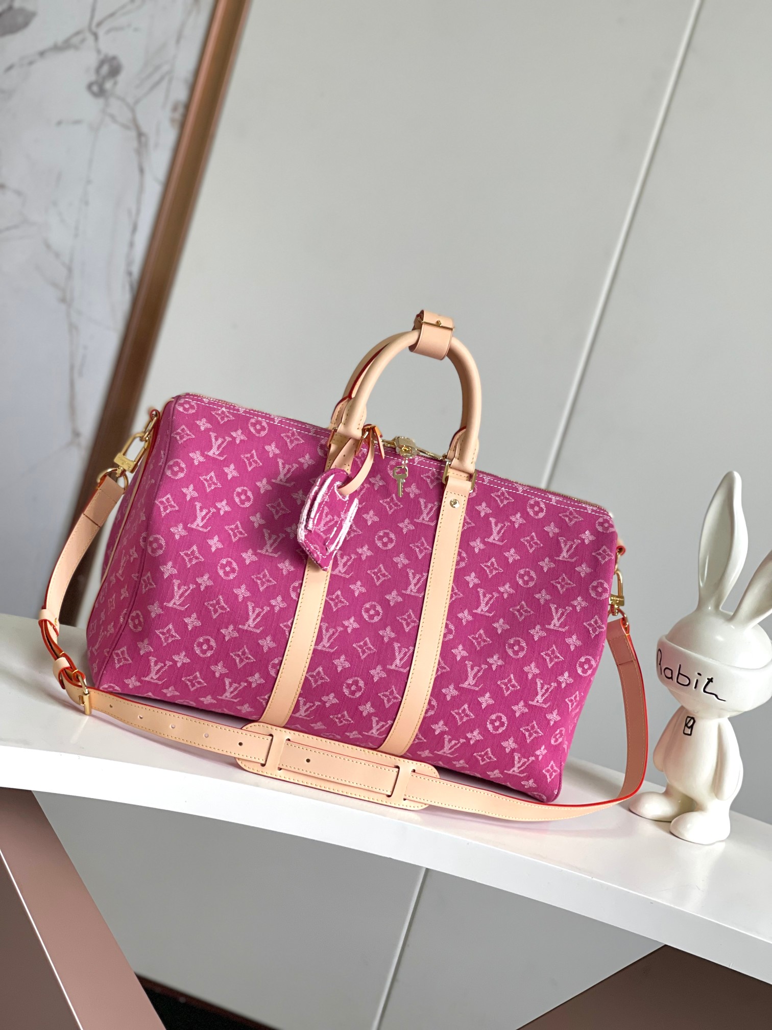 Keepall Bandoulière 45 Travel Bag in Monogram Denim