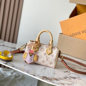 Louis Vuitton Nano Speedy Leather Crossbody Bag
