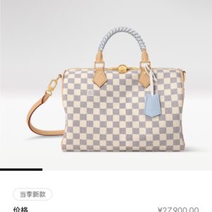 Louis Vuitton Speedy Bandoulière 30 Handbag in Damier Azur Canvas