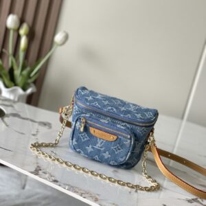 Louis Vuitton Mini Bumbag in Denim Blue Monogram Empreinte Leather