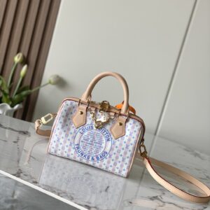 Louis Vuitton Stamp Speedy Bandoulière 20 Crossbody Bag in Pink
