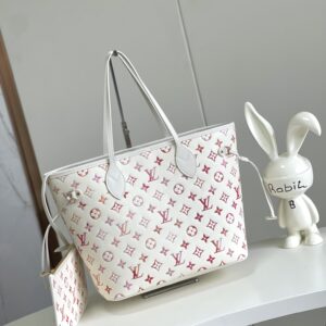 Louis Vuitton Neverfull MM Tote Bag in Monogram Empreinte Sunrise Aquarelle Leather