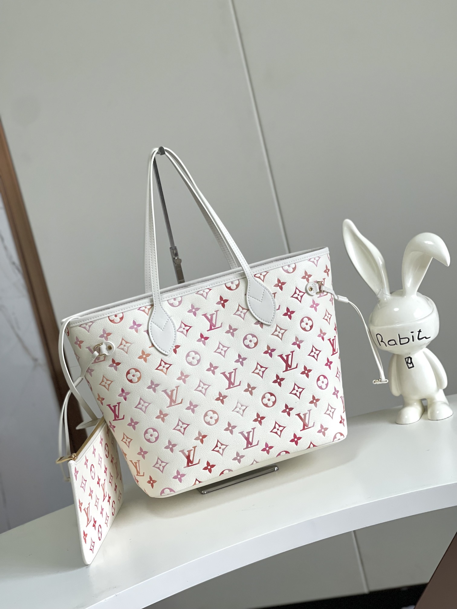 Louis Vuitton Neverfull MM Tote Bag in Monogram Empreinte Sunrise Aquarelle Leather