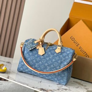 Louis Vuitton Speedy Bandoulière 30 Denim Handbag
