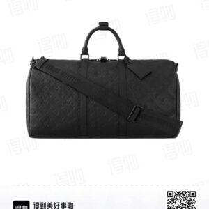 Louis Vuitton Keepall Bandoulière 50 Travel Bag in Monogram Shadow