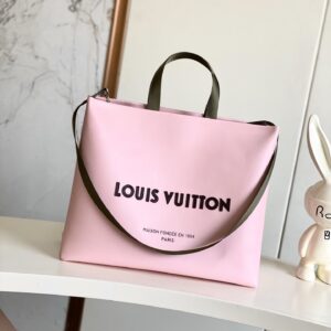 Louis Vuitton Medium Leather Handbag with Detachable Shoulder Strap
