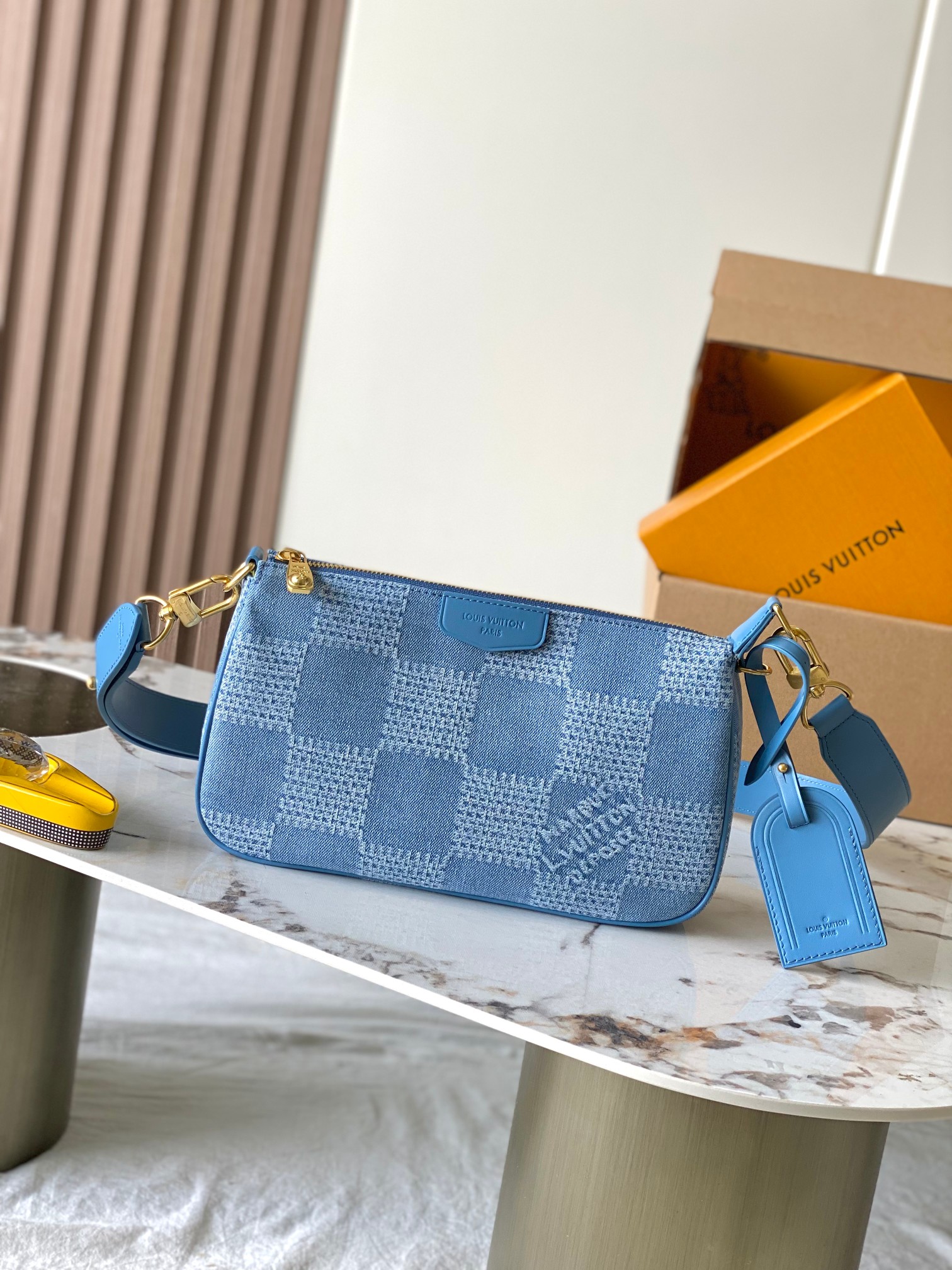Speedy 18 Bandoulière Denim Crossbody Bag