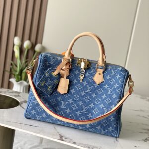 Louis Vuitton Speedy Bandoulière 30 Denim Handbag