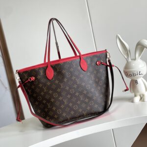 Neverfull MM Tote Bag in Damier Azur Canvas