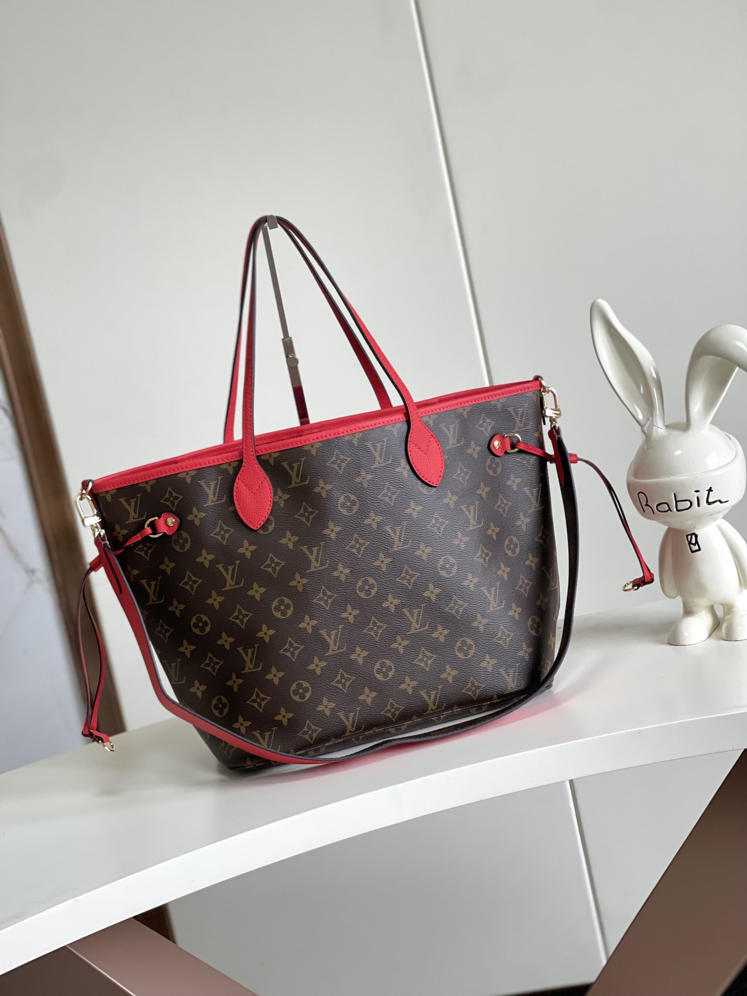 Neverfull MM Tote Bag in Damier Azur Canvas