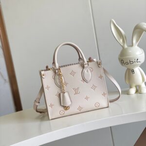Louis Vuitton OnTheGo Small Tote Bag M14403 in Beige Monogram Empreinte Leather