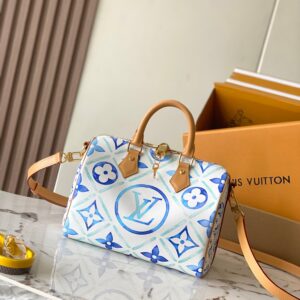 Louis Vuitton Speedy Bandoulière 25 Handbag in Blue