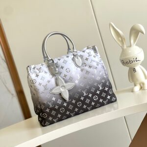 Louis Vuitton OnTheGo Medium Tote Bag in Silver Monogram Canvas