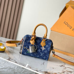 Speedy 18 Bandoulière Denim Crossbody Bag