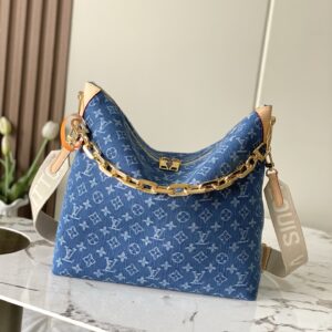 Coussin Hobo MM Monogram Denim Shoulder Bag