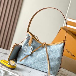 Small Denim Carryall Handbag