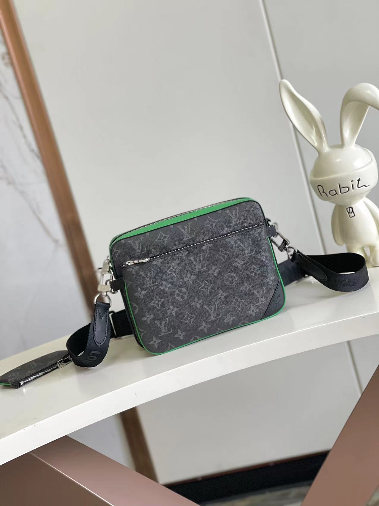 Trio Messenger Bag in Monogram Eclipse Reverse Canvas