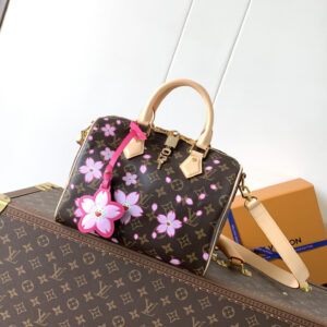 Louis Vuitton Speedy Bandoulière 25 Cherry Blossom Monogram Handbag