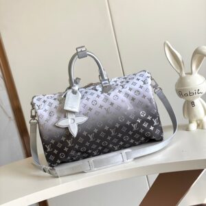 Keepall Bandoulière 45 Travel Bag in Silver Monogram