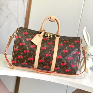 Louis Vuitton Keepall Bandoulière 45 Cherry Monogram Travel Bag