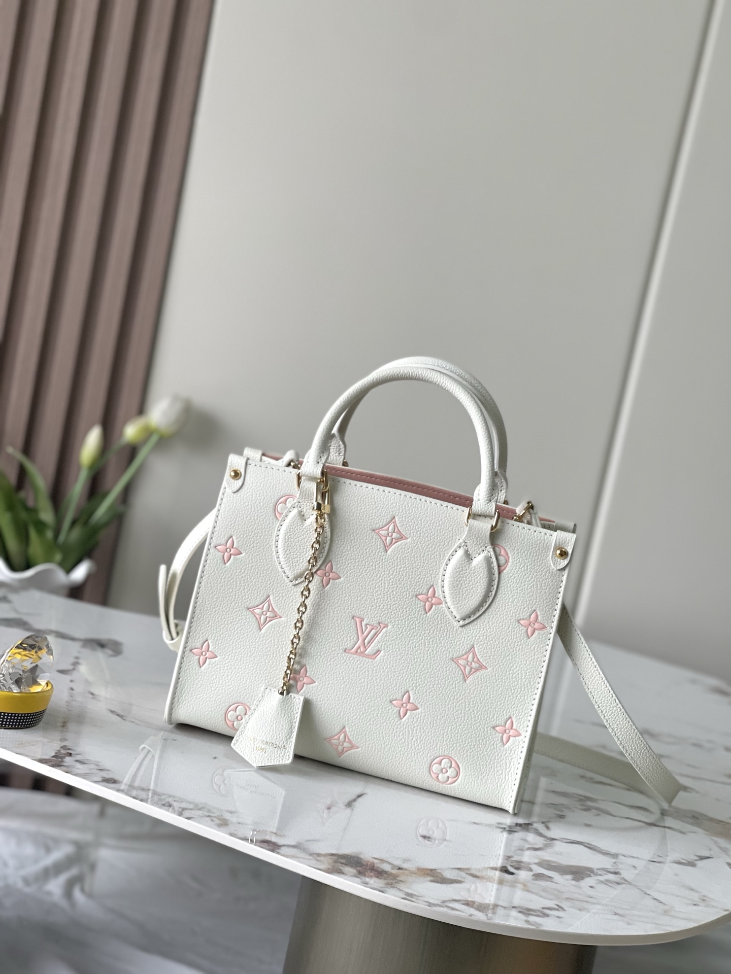 Louis Vuitton OnTheGo PM Tote Bag in Peach Pink