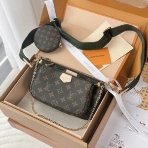 Louis Vuitton Multi Pochette Accessoires Green Personalized Crossbody Bag
