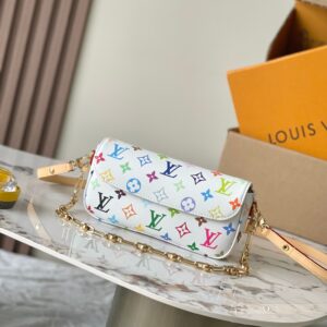 Louis Vuitton Wallet On Chain Ivy Crossbody Bag – White Multicolor Murakami Collaboration
