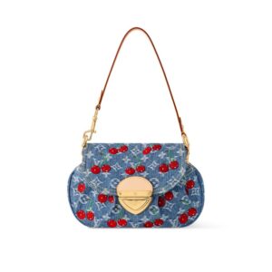 X TM Sunset Monogram Cherry Denim Handbag