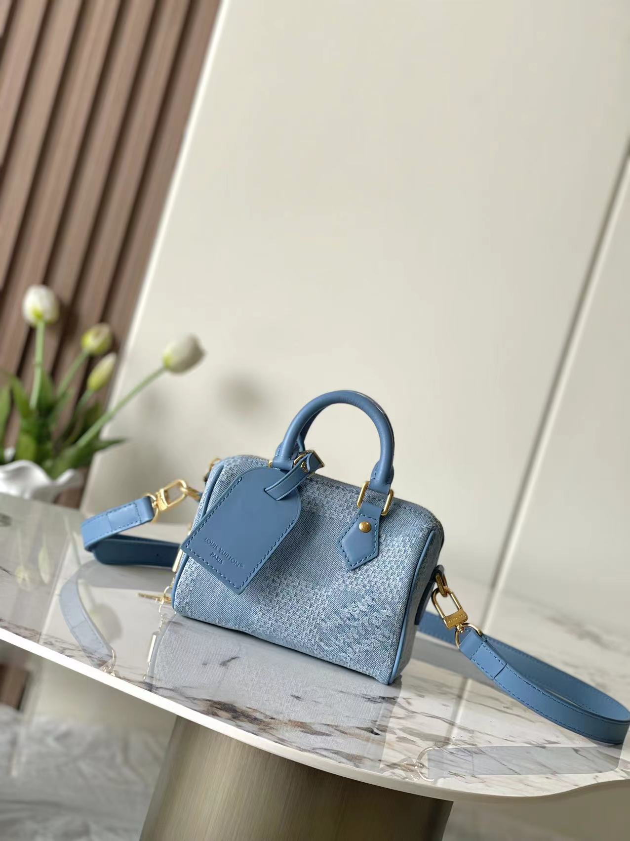Speedy 18 Bandoulière Handbag in Denim