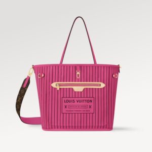 Neverfull MM Tote Bag in Damier Azur Canvas