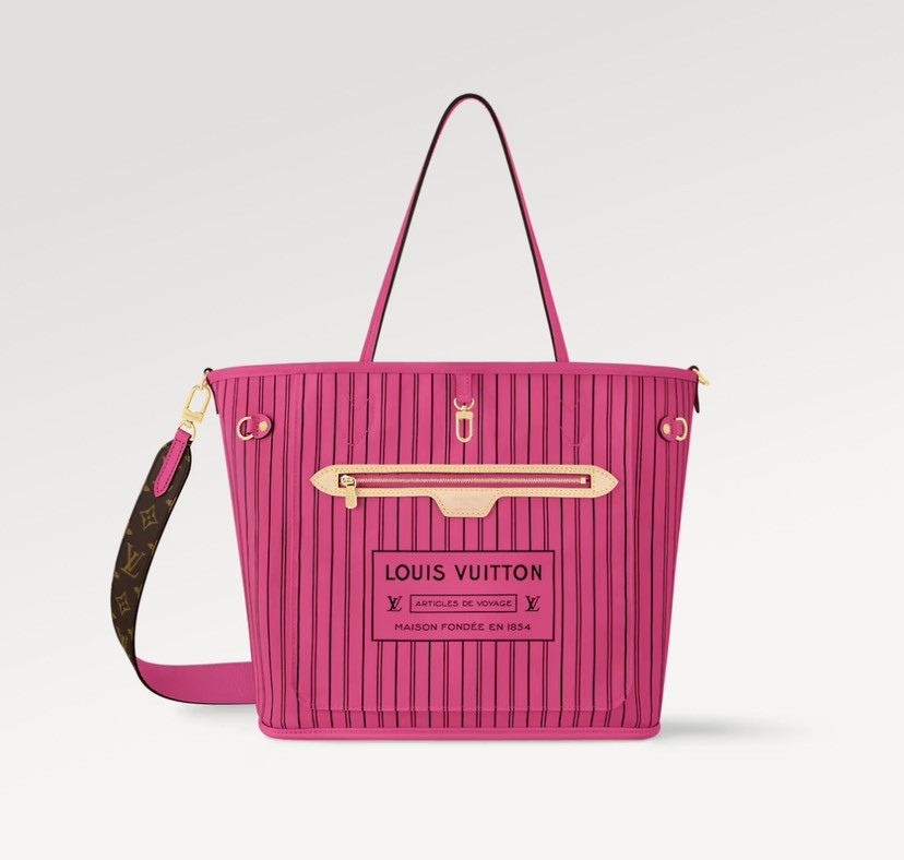 Neverfull MM Tote Bag in Damier Azur Canvas